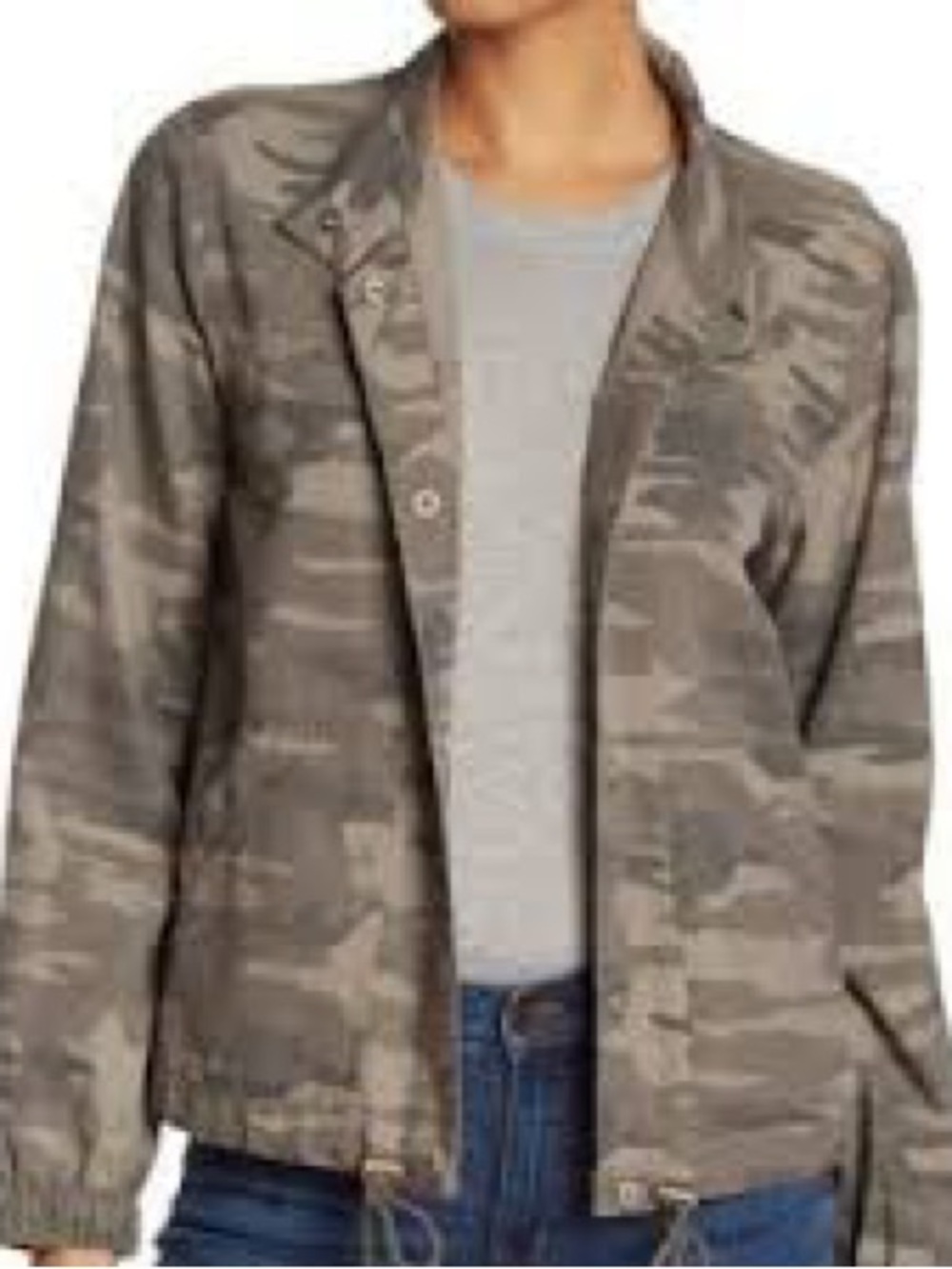 Sanctuary Gray Camo Utility Jacket